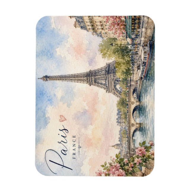 Íman Paris França Torre Eiffel rio Sena  (Vertical)