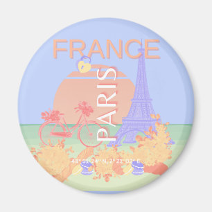 Íman Paris, França, Viagem, Arte, Pré-Disquete, Pastel,