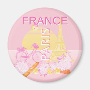 Íman Paris, França, Viagem, Arte, Pré-Disquete, Rosa