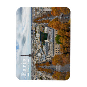 Íman Paris França Viagem Torre Eiffel Outono Dourado