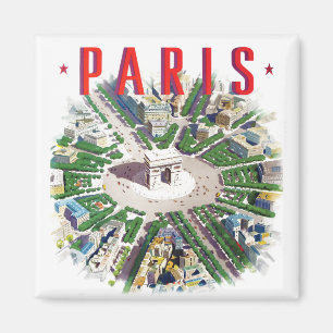 Íman Paris França viagens vintage Magnet