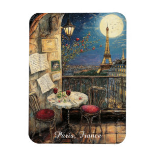 Íman Paris Romântica França Ilustração Torre Eiffel