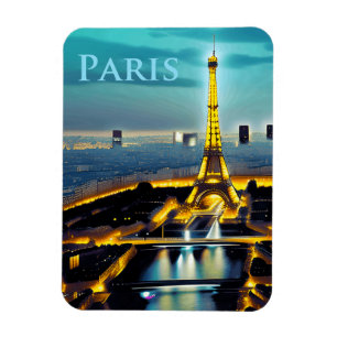 Íman Paris sob o céu azul turquesa