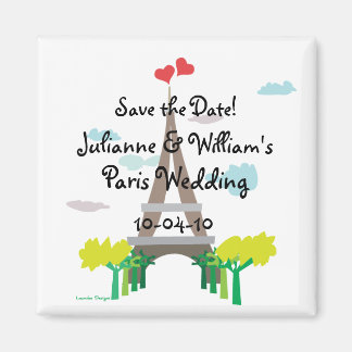 Íman Paris Wedding Save the Date Magnet