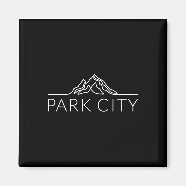 Íman Park City Utah Mountain Snowboard (Frente)