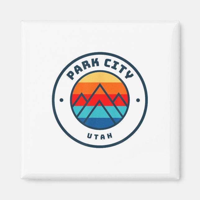 Íman Park City Utah Skiing Snowboard Ski Trip (Frente)