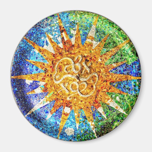 Íman Park Guell Mosaics Magnet (Frente)