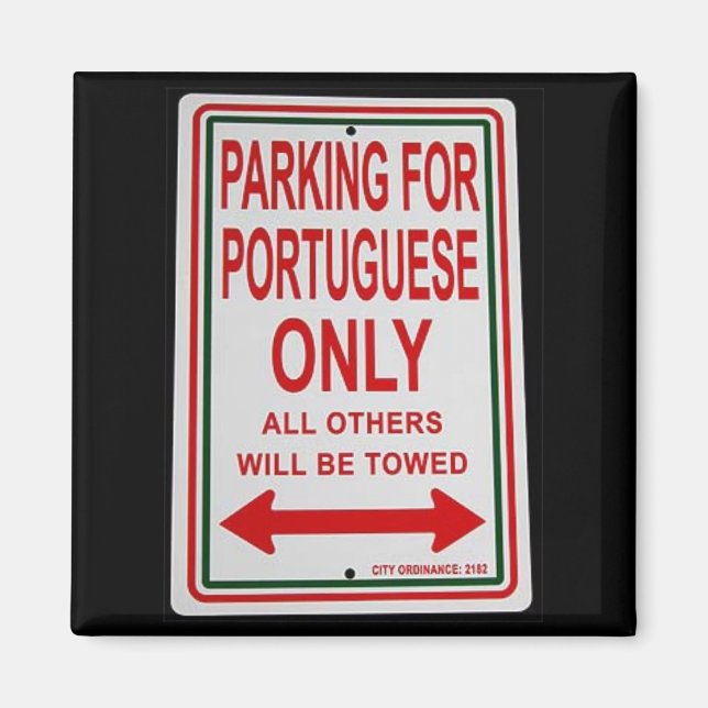 Íman "Parking for Português" (Frente)