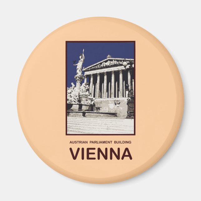 Íman Parlamento austríaco Edifício Viena (Frente)