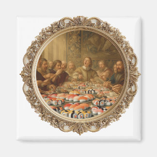 Íman Paródia de Pintura do Renascimento Homem Comendo S