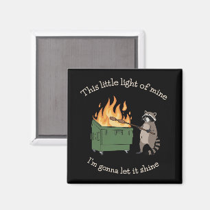 Íman Paródia Divertida de Guaxinim de Saúde Mental Fogo