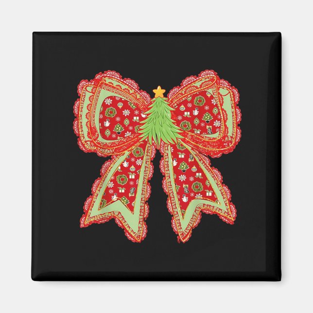 Íman Parppy Xmas Coquette Lace Feliz Bright Natal (Frente)