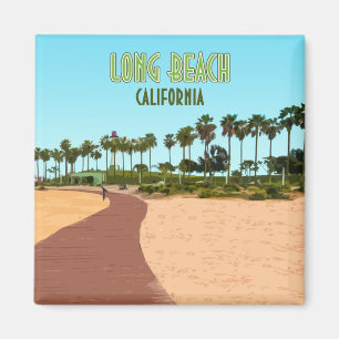 Íman Parque aquático da linha costeira de Long Beach