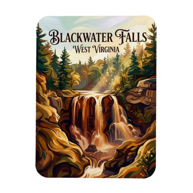 Íman Parque Estadual Blackwater Falls Virgínia Ocidenta (Vertical)