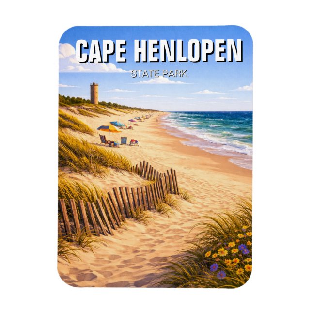 Íman Parque Estadual Cape Henlopen em Delaware (Vertical)