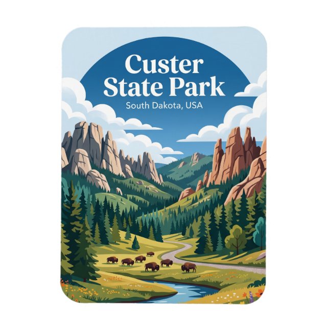 Íman Parque Estadual de Custer EUA (Vertical)