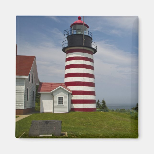 Íman Parque Estadual do Farol West Quoddy Head é o (Frente)