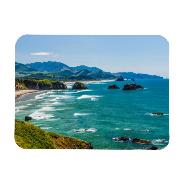 Íman Parque Estadual Ecola, Oregon. Panorama do Crescen (Horizontal)