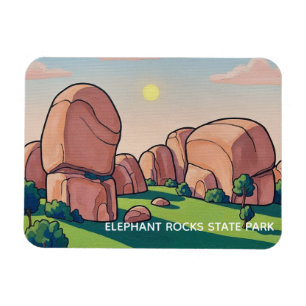 Íman Parque Estadual Elephant Rocks Missouri Viagem