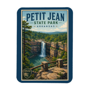 Íman Parque Estadual Petit Jean Arkansas Ilustração Via