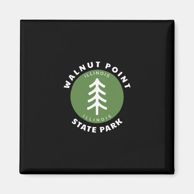 Íman Parque Estadual Walnut Point Illinois Il Floresta  (Frente)