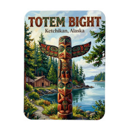 Íman Parque Histórico Estadual Totem Bight Cartão Posta