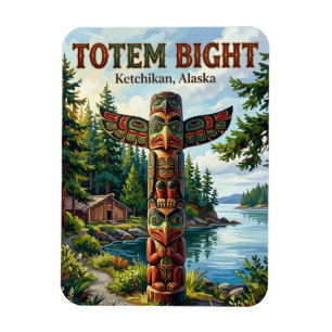Íman Parque Histórico Estadual Totem Bight Cartão Posta