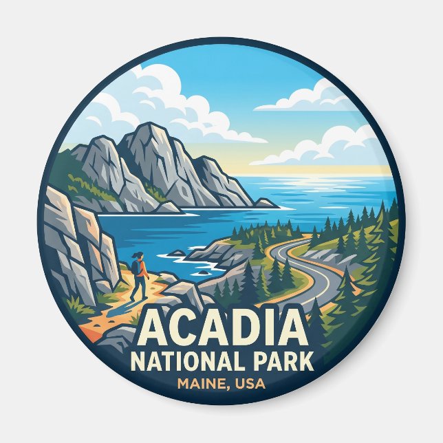 Íman Parque Nacional Acadia EUA (Frente)
