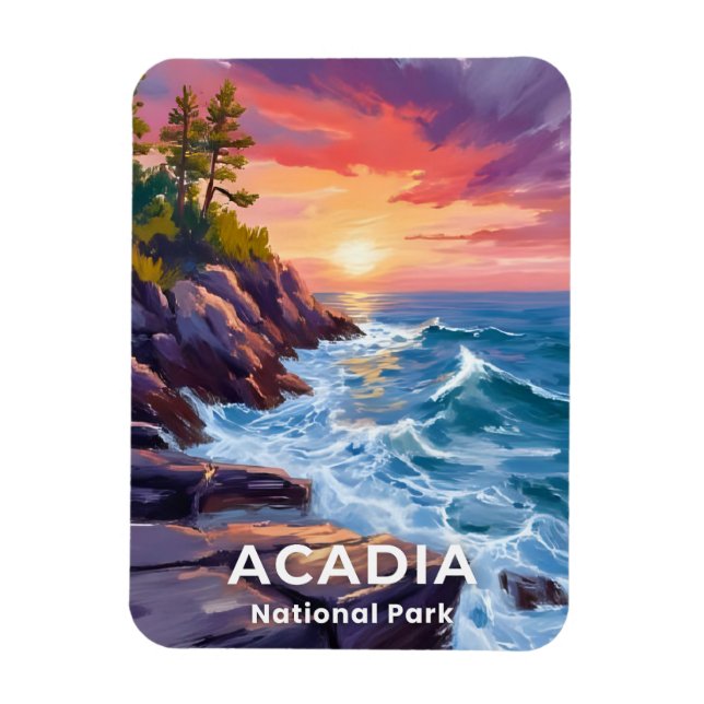 Íman Parque Nacional Acadia | Otter Cliffs Viagens no M (Vertical)