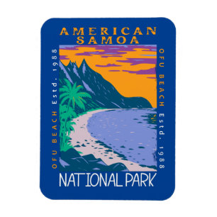 Íman Parque Nacional Americano Samoa, Ofu Beach, aflita
