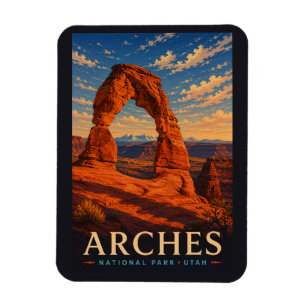 Íman Parque Nacional Arches Utah Viagem em Xilogravura