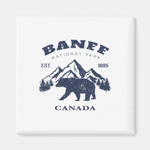 Íman Parque Nacional Banff Canadá Lembrança Vintage Cam