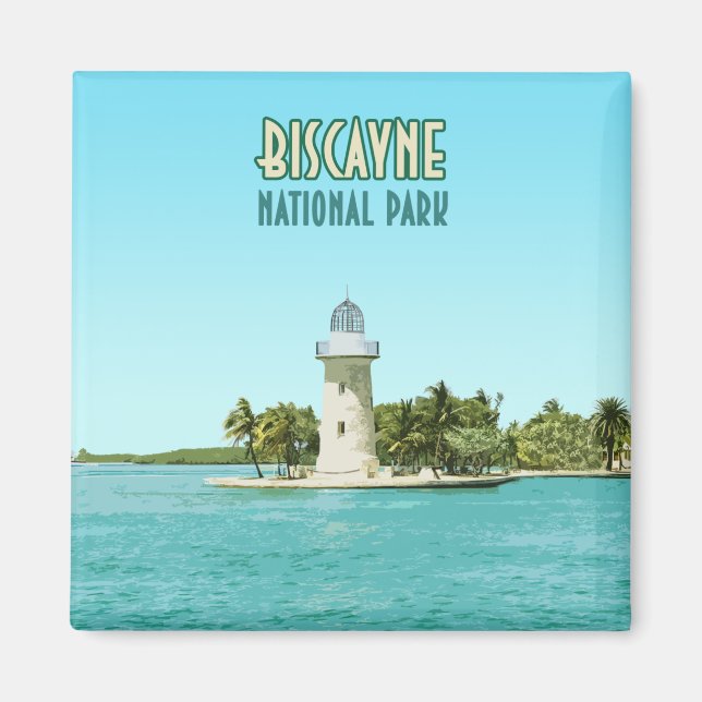 Íman Parque Nacional Biscayne Flórida (Frente)