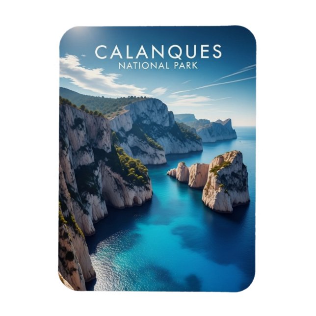 Íman Parque Nacional Calanques França Viagem (Vertical)