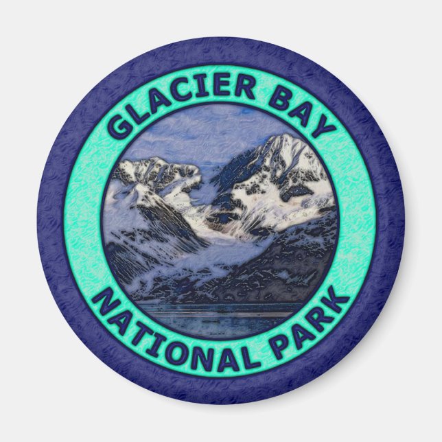 Íman Parque Nacional da Baía de Glacier (Frente)