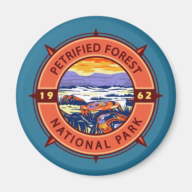 Íman Parque Nacional da Floresta Petrificada Compass (Frente)