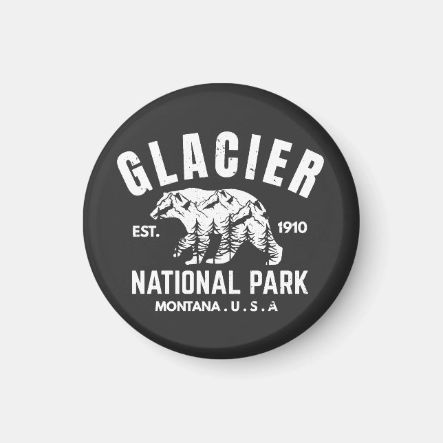 Íman Parque Nacional da Geleira EUA Montana (Frente)