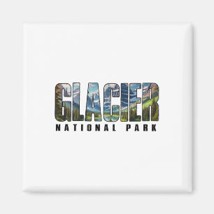 Íman Parque Nacional da Geleira Retro Ao Ar Livre Acamp