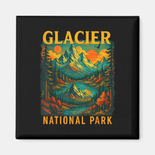 Íman Parque nacional da geleira viagem retro montanha