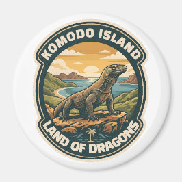 Íman Parque Nacional da Ilha de Komodo Indonésia Vintag
