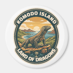 Íman Parque Nacional da Ilha de Komodo Indonésia Vintag