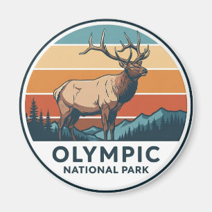 Íman Parque nacional da olimpiadas Roosevelt Elk Washin