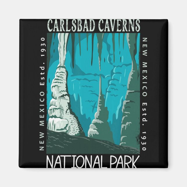 Íman Parque Nacional das Cavernas de Carlsbad Novo Méxi (Frente)