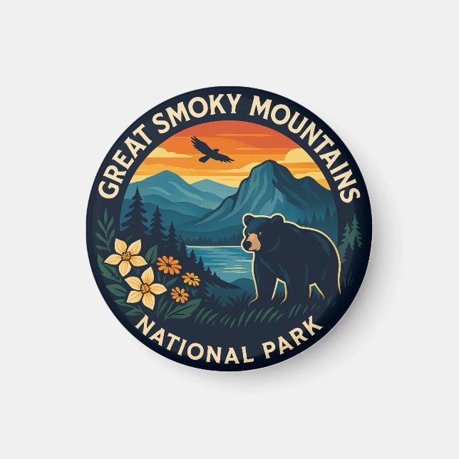 Íman Parque Nacional das Grandes Montanhas Fumosas (Frente)