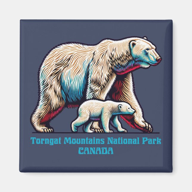 Íman Parque Nacional das Montanhas Torngat Canadá (Frente)