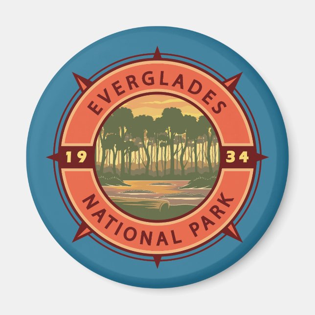 Íman Parque Nacional de Everglades — Pôr do Sol (Frente)