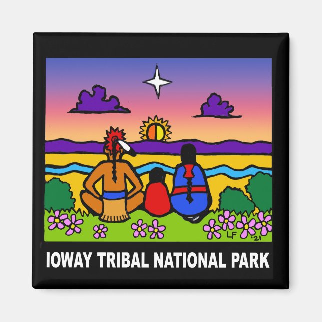 Íman Parque Nacional de Ioway Tribal (Frente)