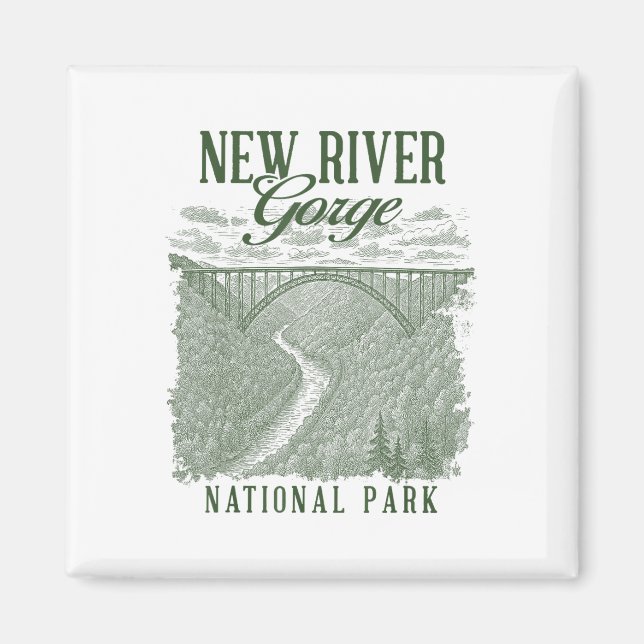 Íman Parque Nacional de New River Gorge que Viaja pela  (Frente)