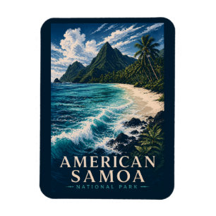 Íman Parque Nacional de Samoa Americana Modern Woodbloc