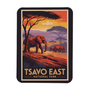Íman Parque Nacional de Tsavo East Quênia Ilustração Vi